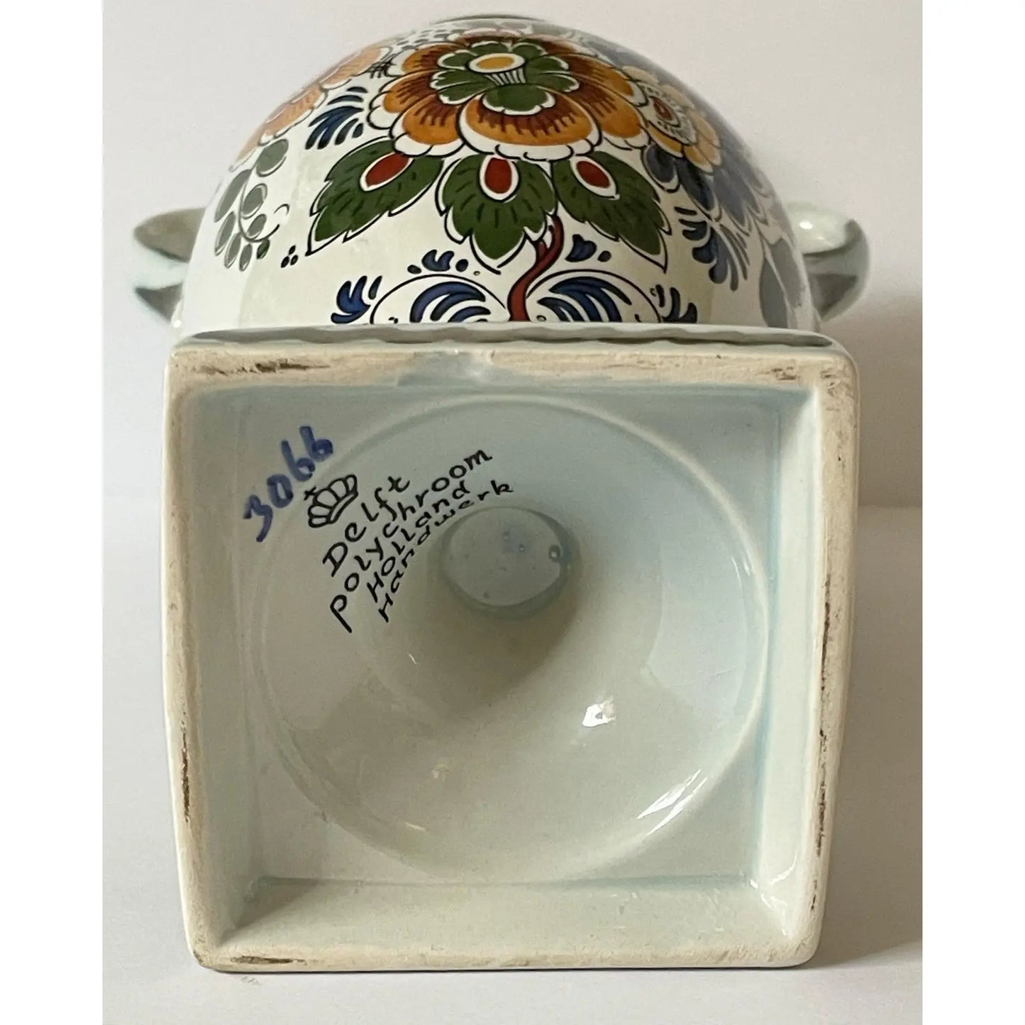 Dutch Delft Polychrome Vase