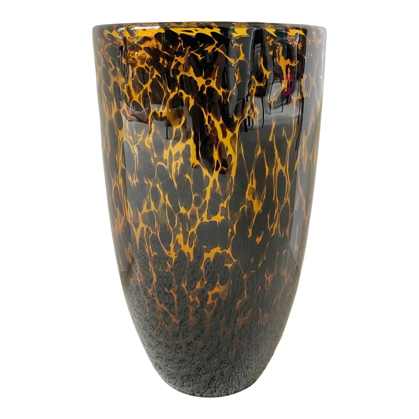 Large Vintage Tortoise Glass Vase