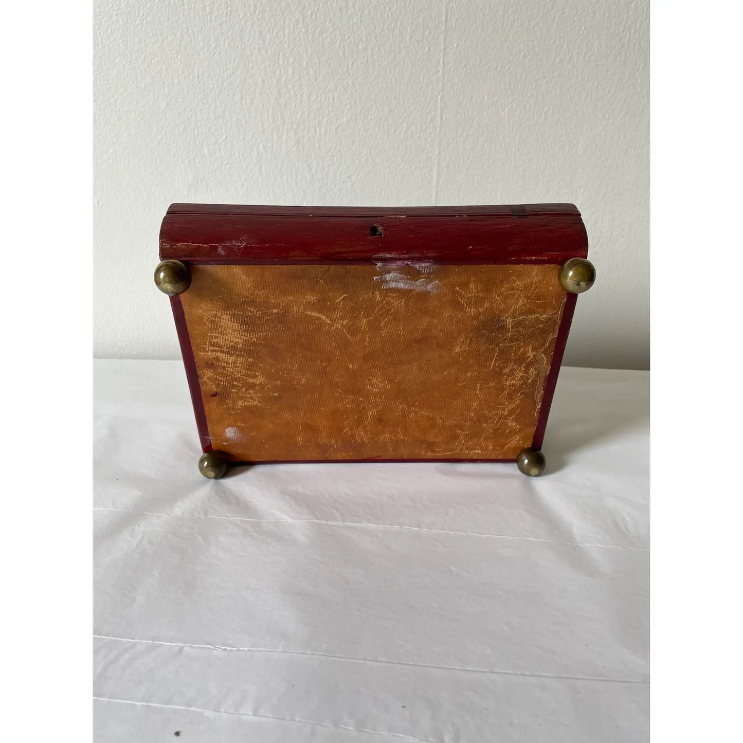 Antique Regency Red Leather Sewing Box