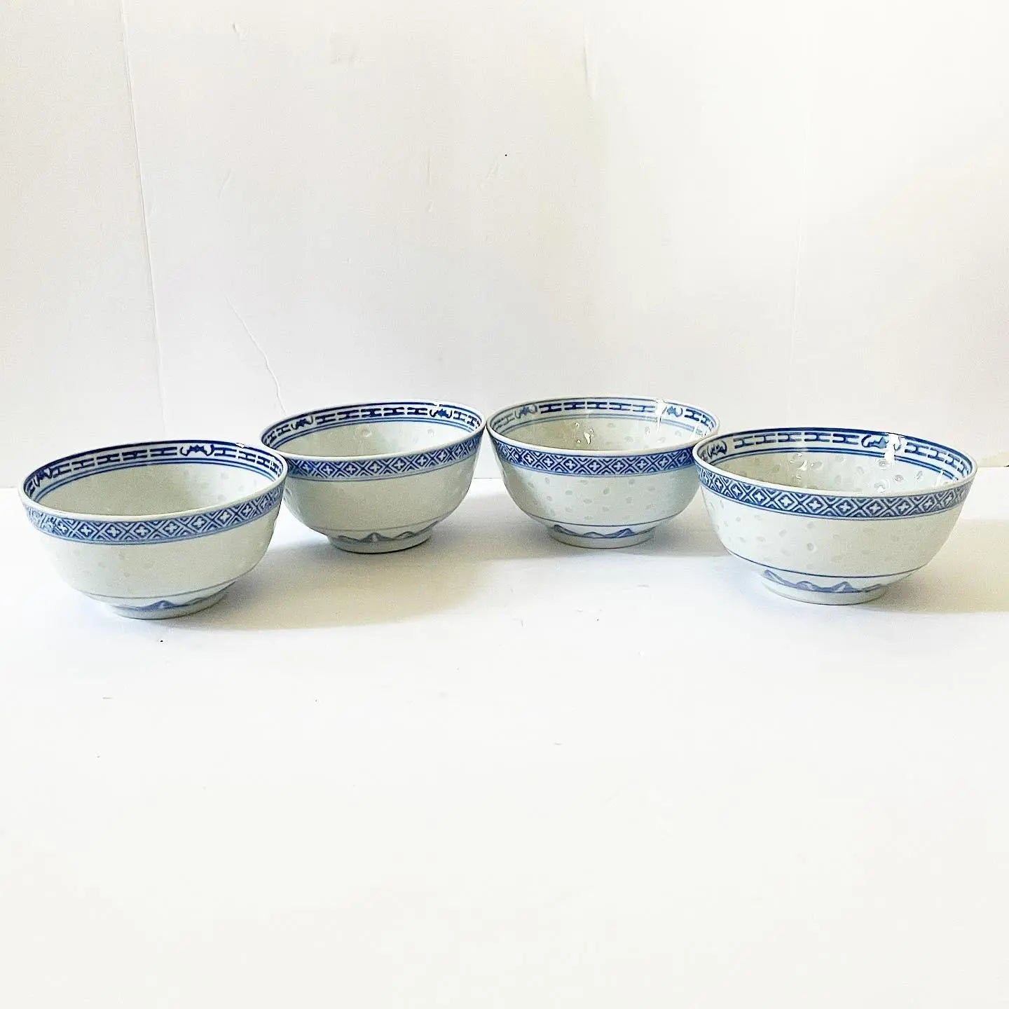 Antique Rice Ware Bowls- Set of 4