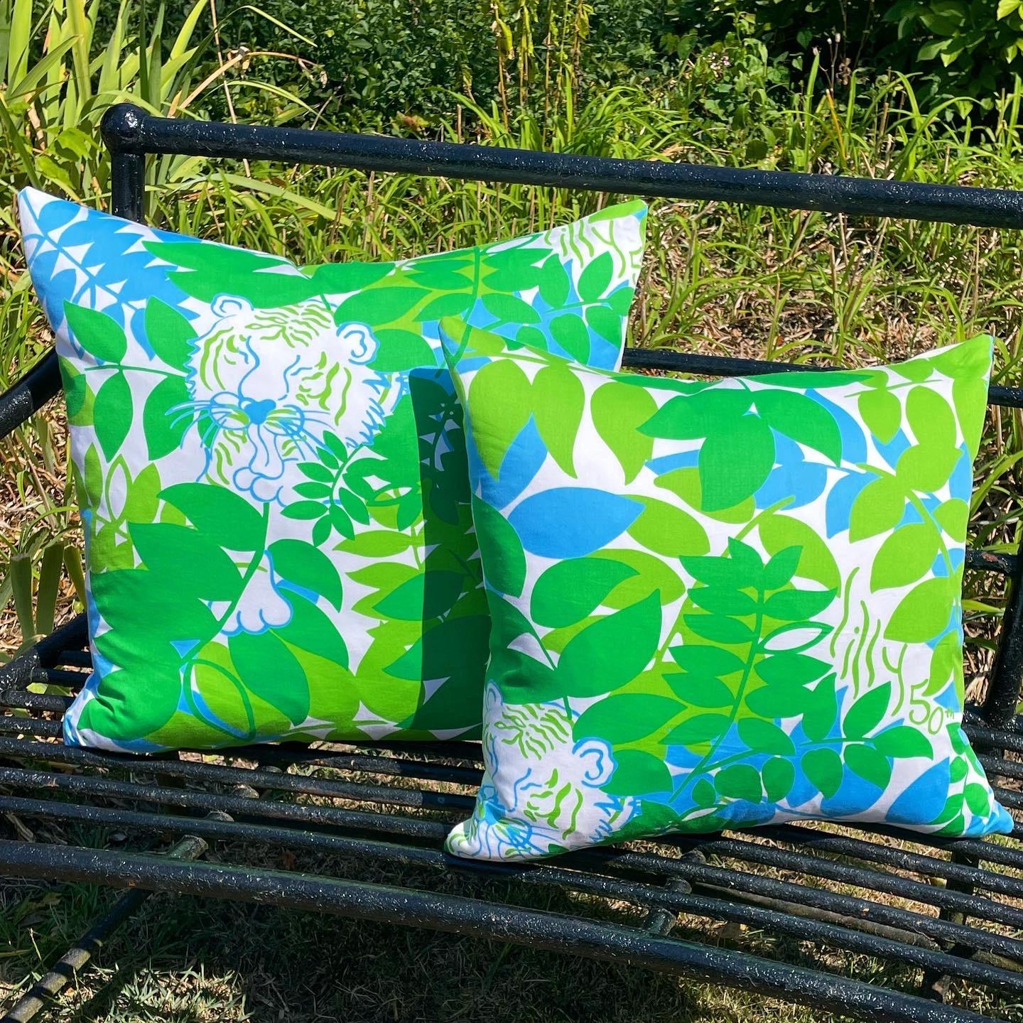 50th Anniversary Lilly Pulitzer Down Filled Pillows - a Pair